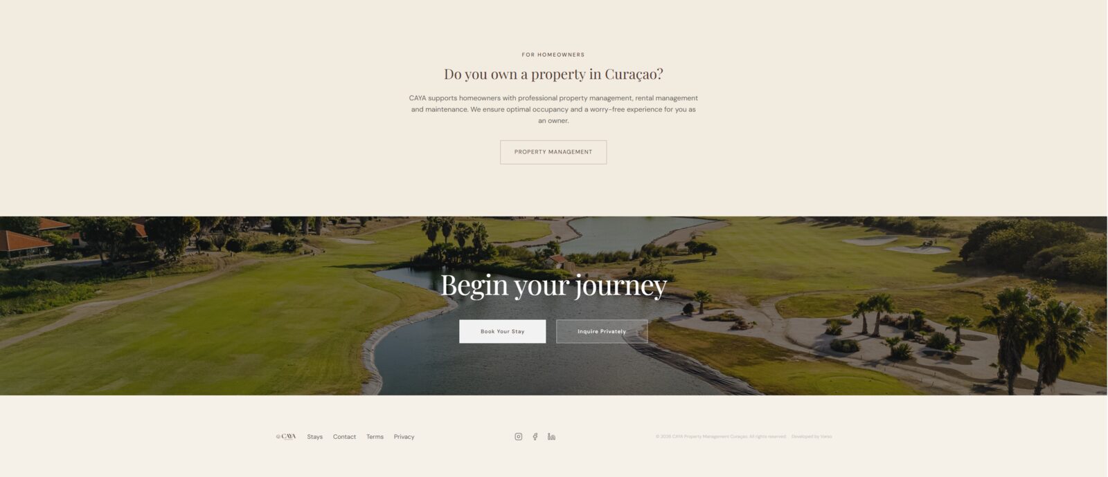 Footer van CAYA