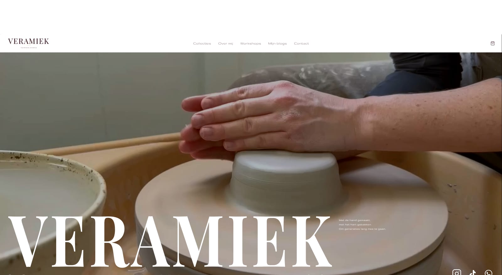 Webdesign voor keramiekstudio Veramiek uit Etten-Leur