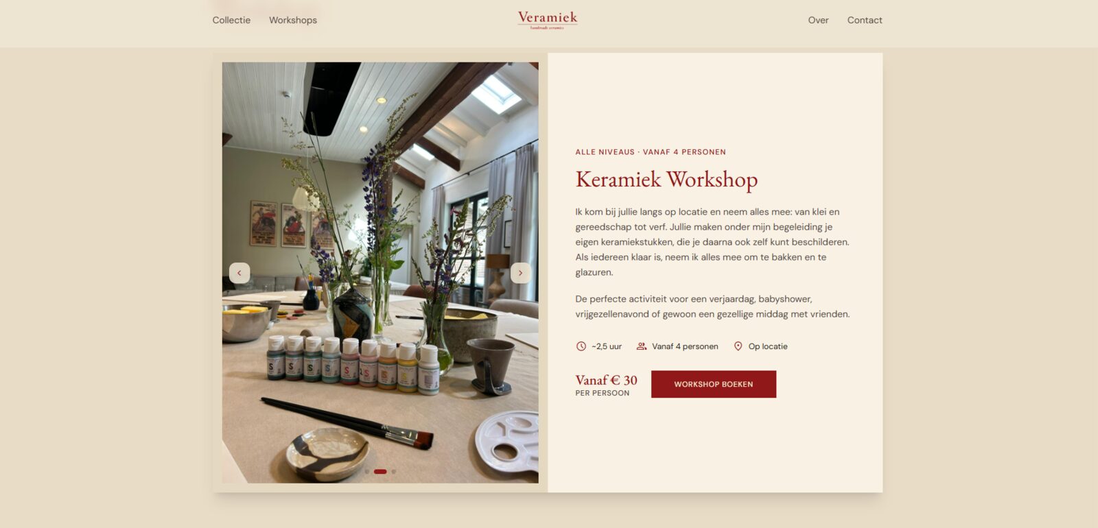 Workshops van Veramiek