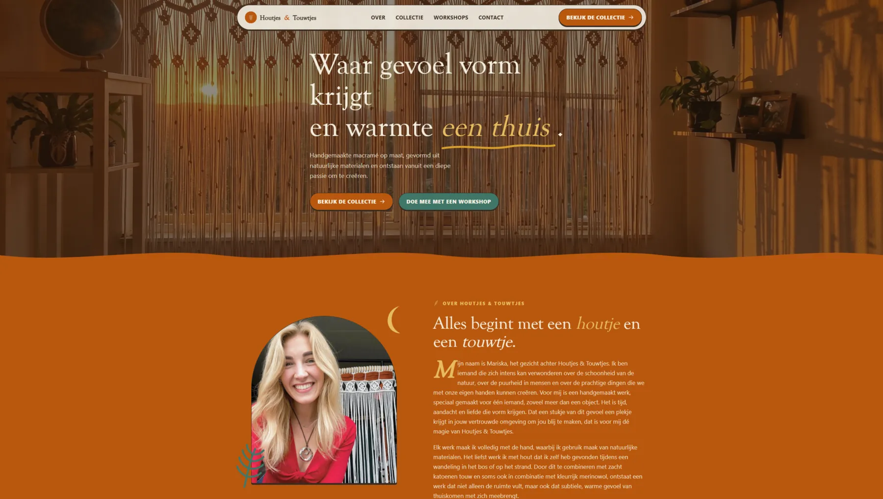 Homepage van Houtjes & Touwtjes